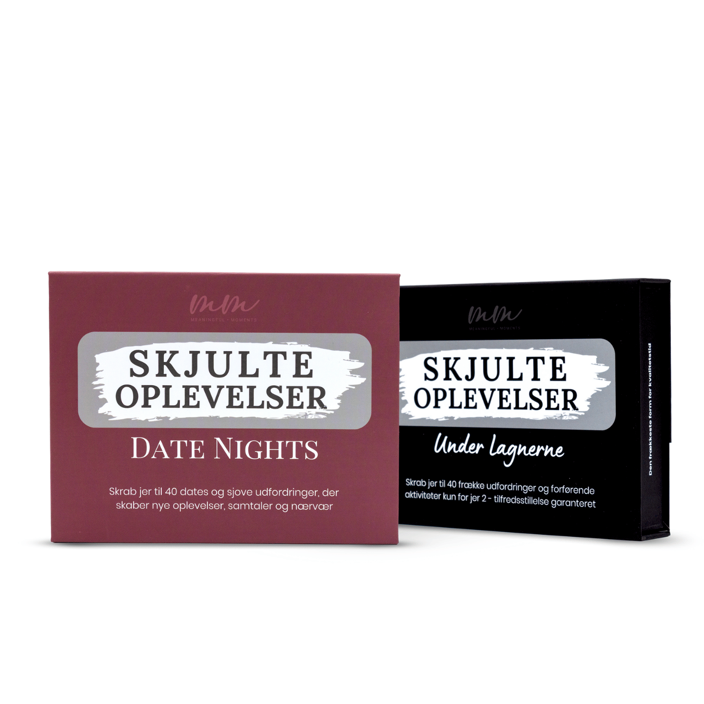 SkjulteOplevelser™ Date Nights og Under Lagnerne – skrab en date spil til par med 40 romantiske, sjove og frække oplevelser